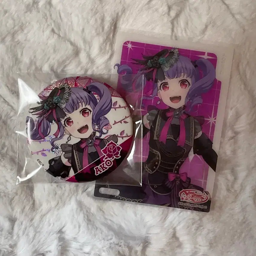 [BUNJANG] BanG Dream! Ako Udagawa 10th Anniversary Can Badge & Clear Card Set / [ 아코 생일기념 할인 ] 뱅드림 우다가와 아코 10주년 캔뱃지 클리어카