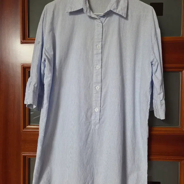 [BUNJANG] Striped Long Shirt / 롱남방  F