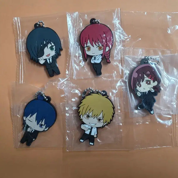 [BUNJANG] Chainsaw Man Rubber Strap Keychain (Official, Sealed) / 덤스티커)체인소맨 러버스트랩 키링 공식 미개봉