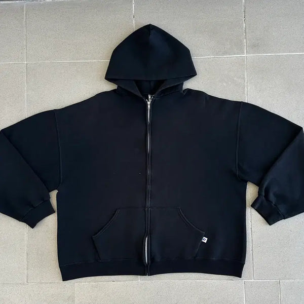 [BUNJANG] Vintage Russell Athletic Hoodie Zip-up Black XL / 빈티지 러셀 후드집업 블랙 XL