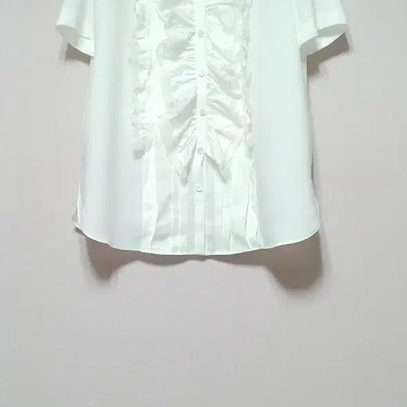 [BUNJANG] DICE KAYEK x RENEEVON Collaboration Lace Frill Short-Sleeve Blouse - White / [정품] 디체카약 X 레니본 콜라보 레이스 프릴 블라우스