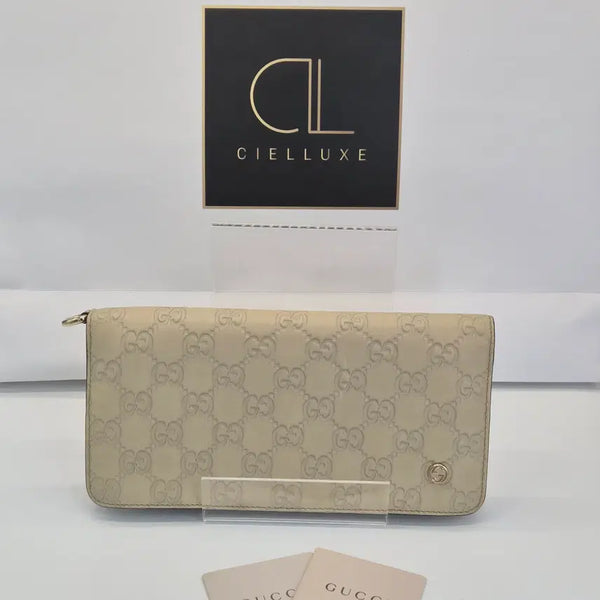 [BUNJANG] Gucci Genuine Leather Strap Long Wallet / 정품 구찌 스트랩 장지갑