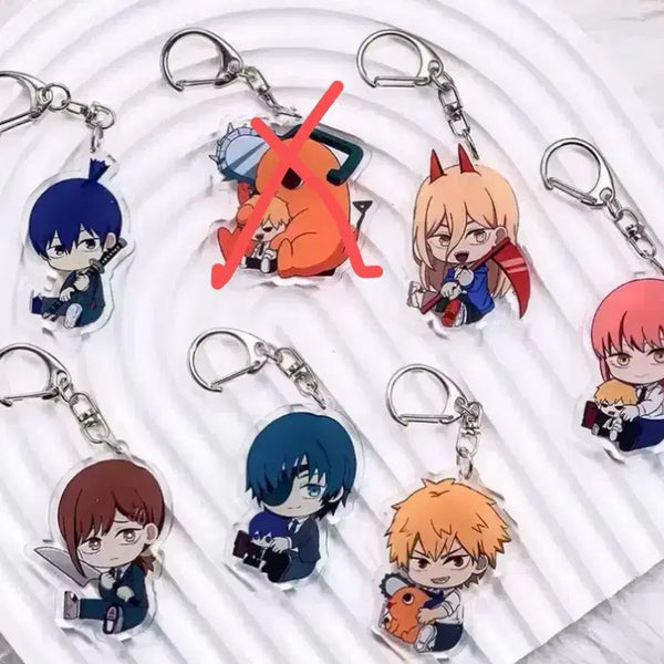 [BUNJANG] Chainsaw Man Acrylic Keyring Set / 체인소맨 아크릴 키링 덴지 포치타 아키 마키마 코베니 파워