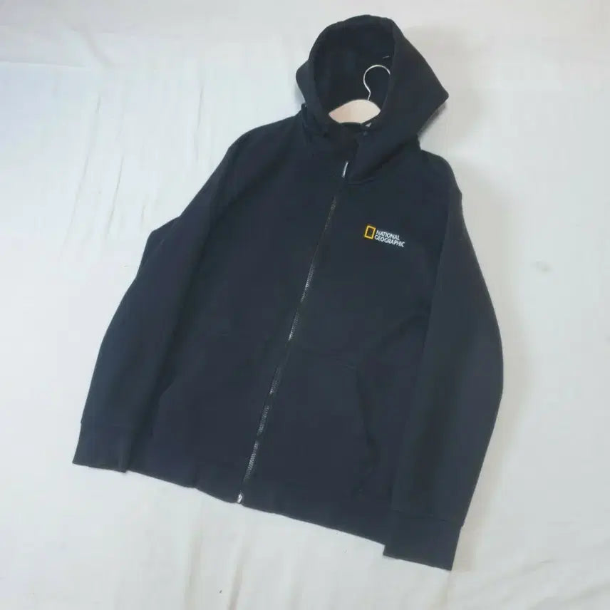 [BUNJANG] National Geographic Black Hoodie Zip-up XL / 내셔널지오그래픽 후드집업 블랙