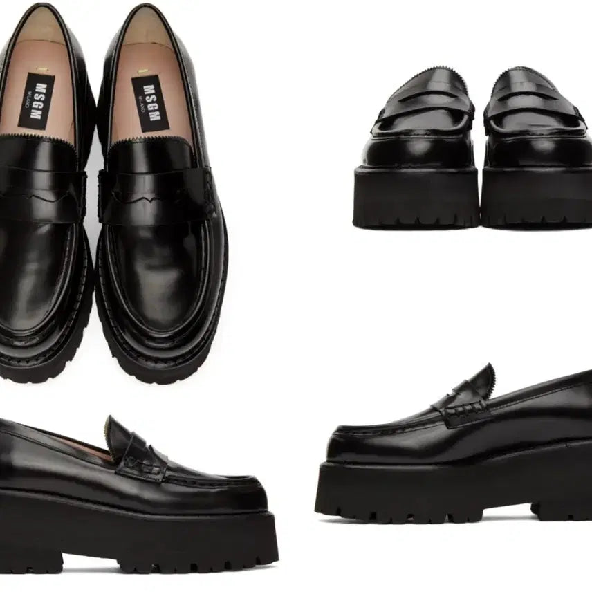 [BUNJANG] MSGM Women's 35 Platform Loafers Shoes Black 6cm / MSGM 엠에스지엠 여성 35 플랫폼 통굽 로퍼 신발 구두 블랙 6cm