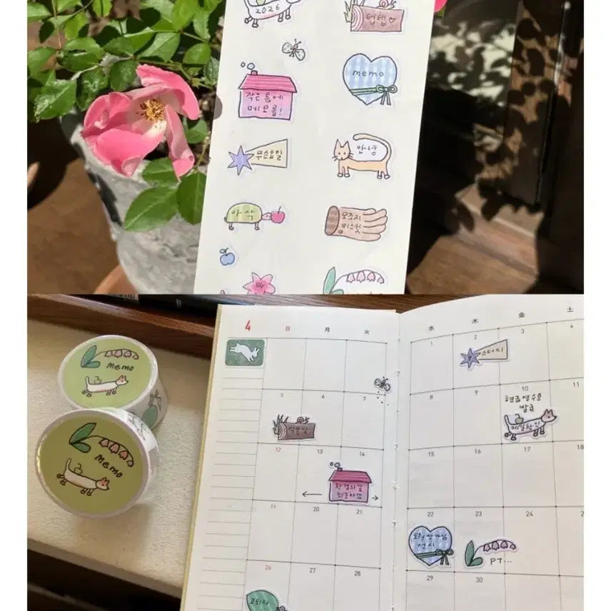 [BUNJANG] Taptaptap Kiss Cut Sticker / 탭탭탑탑 키스컷