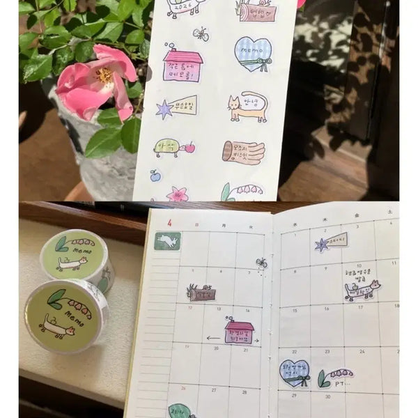 [BUNJANG] Taptaptap Kiss Cut Sticker / 탭탭탑탑 키스컷