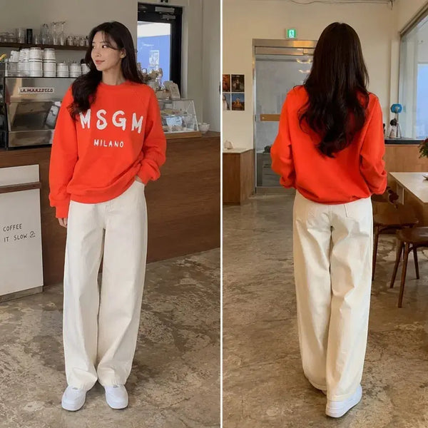 [BUNJANG] MSGM Milano Sweatshirt Orange / MSGM 밀라노 맨투맨 오렌지 55-66