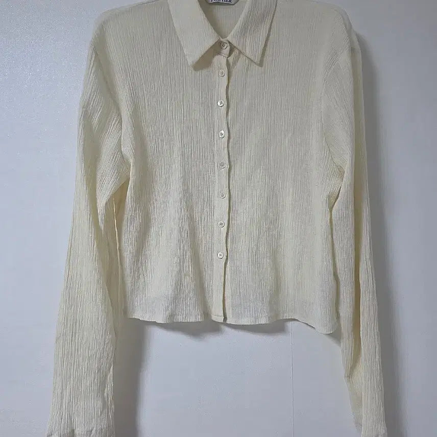 [BUNJANG] FOR HER Crop Pleated Skin Top / 포허 FOR HER 크롭 플리츠 스킨