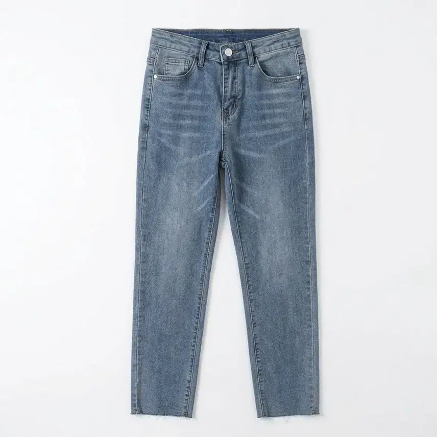 [BUNJANG] Women's Slim Fit Stretch Denim Jeans (Medium Blue) / 여성S/ 스판끼좋은 데님진 청바지 중청 0-164