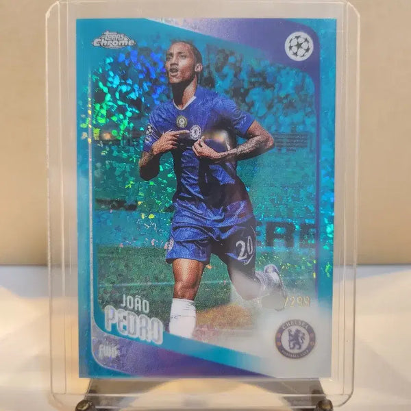 [BUNJANG] Topps Chrome UCC João Pedro Teal Mini Diamond Refractor Autograph Card #299 / [299한정] 탑스 크롬 UCC 주앙 페드루 틸 미니 다이아몬드 리플렉터 패럴렐 축구카드