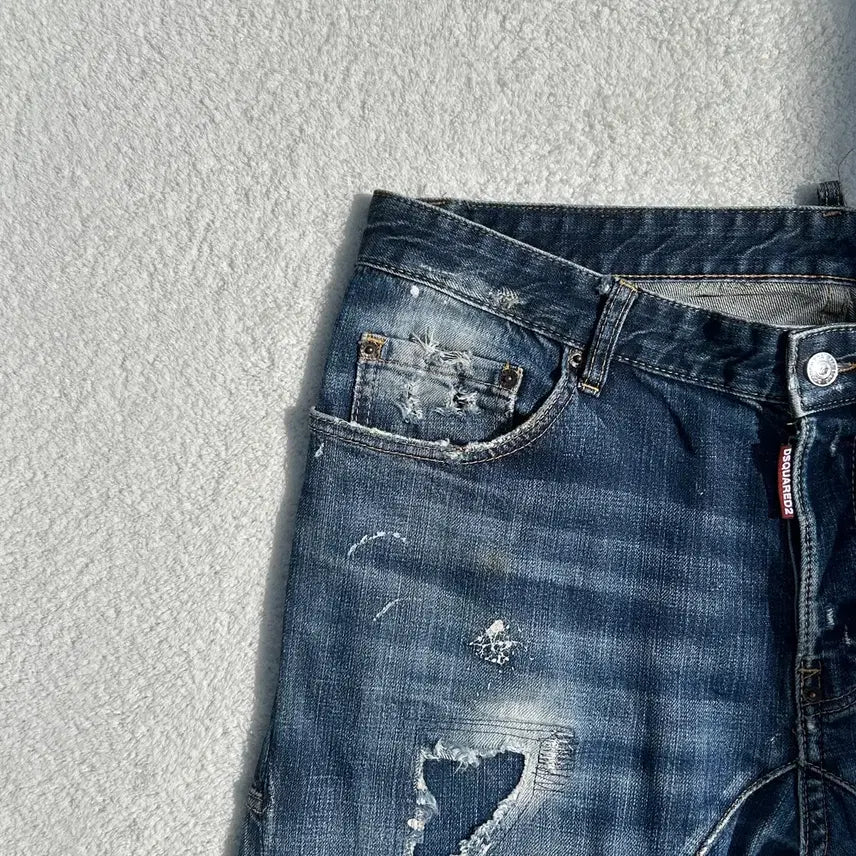 [BUNJANG] DSQUARED2 Distressed Painting Tidy Biker Jeans / 디스퀘어드2 디스트로이드 페인팅 타이디 바이커진