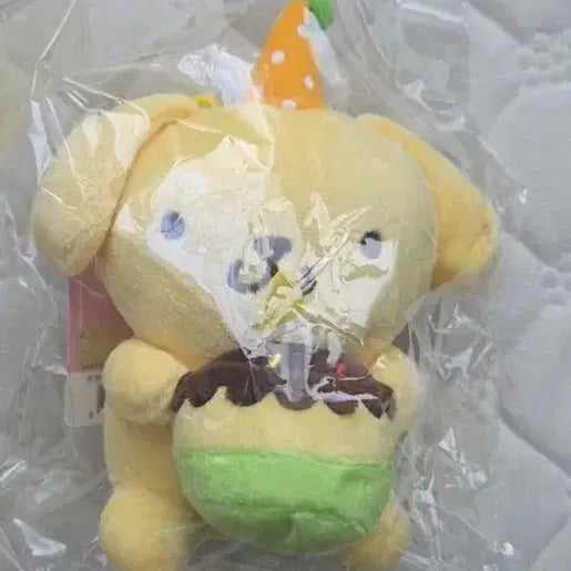 [BUNJANG] Sanrio Pompompurin Doll Keychain / [정품] 산리오 생일초케이크 폼폼푸린 인형 키링