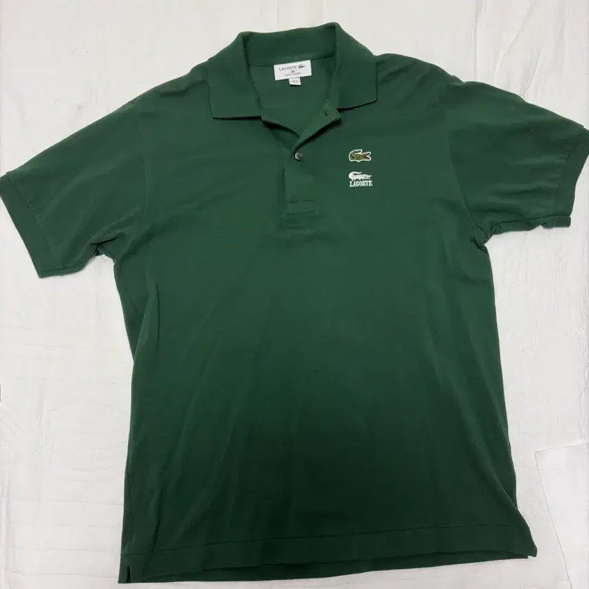 [BUNJANG] Lacoste x One Piece Limited Edition Short Sleeve Polo T-Shirt Green (Size 95-100) / 라코스테 원피스 콜라보 한정판 반팔 카라티 그린 (95-100)