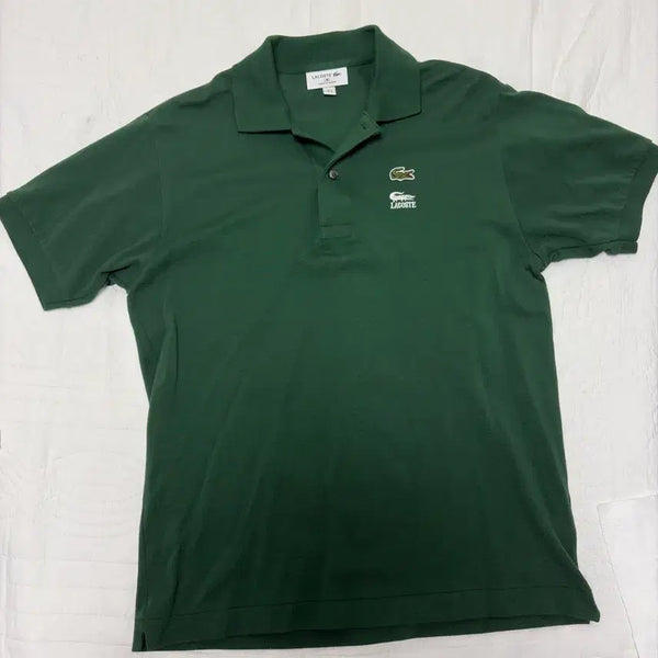 [BUNJANG] Lacoste x One Piece Limited Edition Short Sleeve Polo T-Shirt Green (Size 95-100) / 라코스테 원피스 콜라보 한정판 반팔 카라티 그린 (95-100)