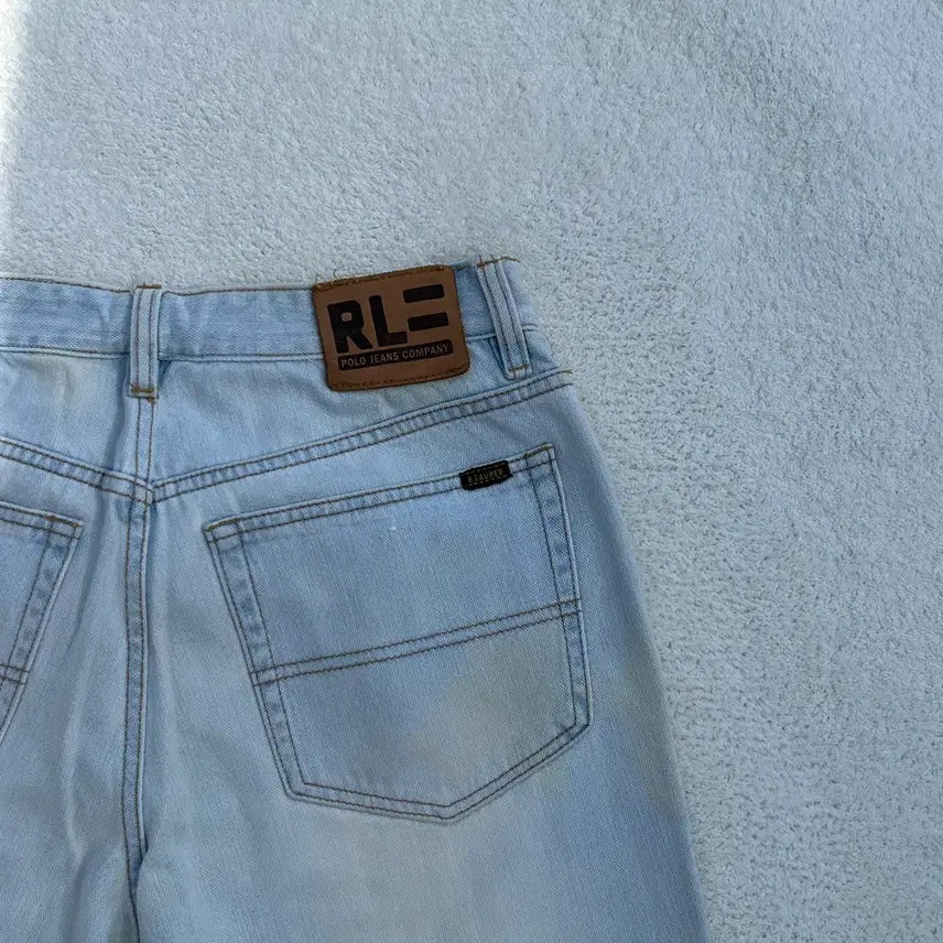 [BUNJANG] Polo Jeans Patch Logo Light Wash Denim Pants / 폴로 진스 패치 로고 연청 데님 팬츠