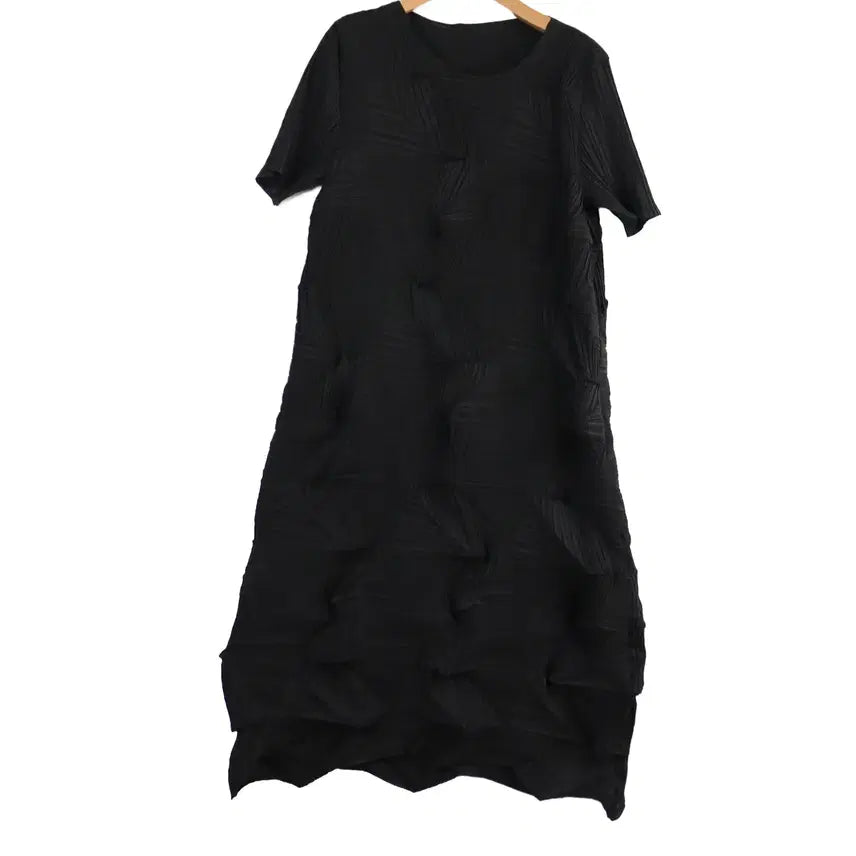 [BUNJANG] Black Pleated Long Dress Balloon Dress / 블랙 플리츠 원피스 FREE 롱원피스 벌룬원피스 주름원피스