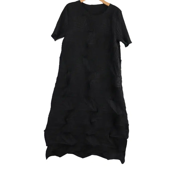 [BUNJANG] Black Pleated Long Dress Balloon Dress / 블랙 플리츠 원피스 FREE 롱원피스 벌룬원피스 주름원피스