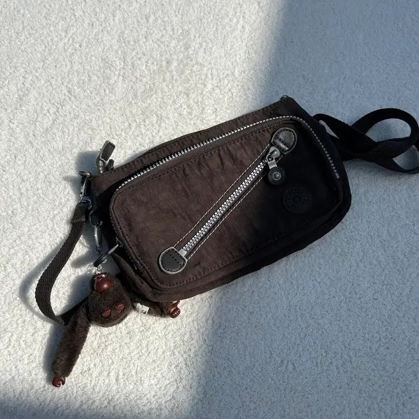 [BUNJANG] Kipling Vintage Brown Mini Crossbody Bag / 키플링 빈티지 브라운 미니 크로스백