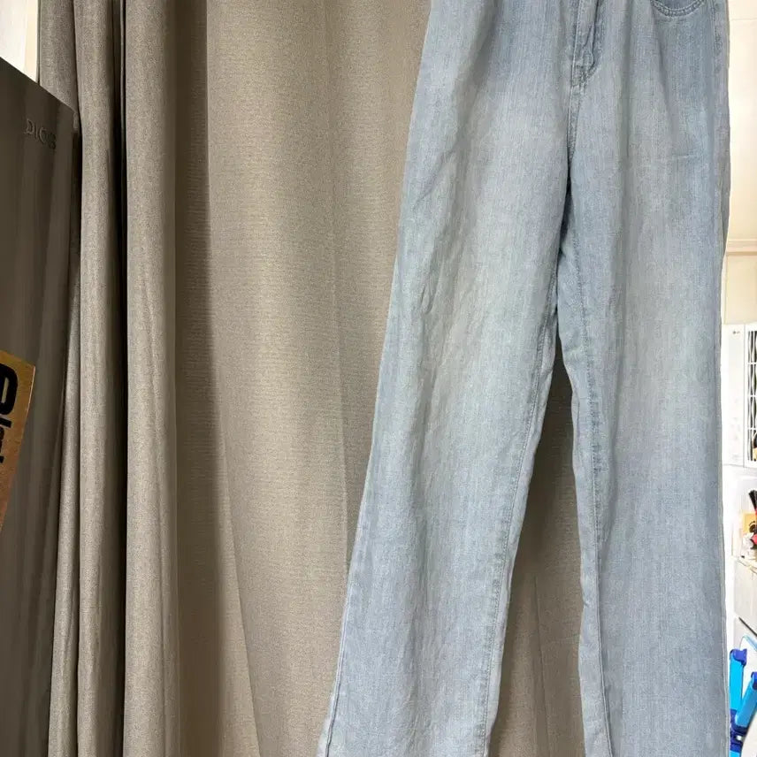 [BUNJANG] 98°C Summer Light Wash Wide Leg Pants S / 98도씨 여름용 연청 와이드팬츠 s