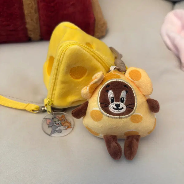 [BUNJANG] Tom and Jerry Cheese Pouch & Jerry Keyring Set / 톰과제리 치즈 파우치(마몽드) 및 제리 키링