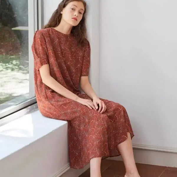 [BUNJANG] URAGO Chiffon Long Dress / 유라고 쉬폰 롱원피스