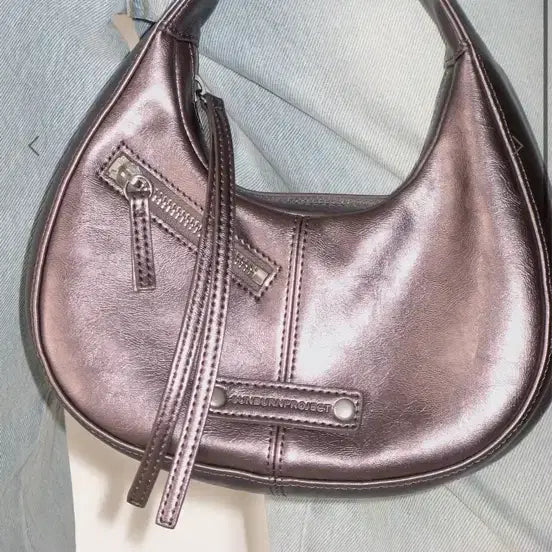 [BUNJANG] Sunburn Project MINI PEBBLE BAG PURPLE METAL / 썬번프로젝트 MINI PEBBLE BAG, PURPLE METAL