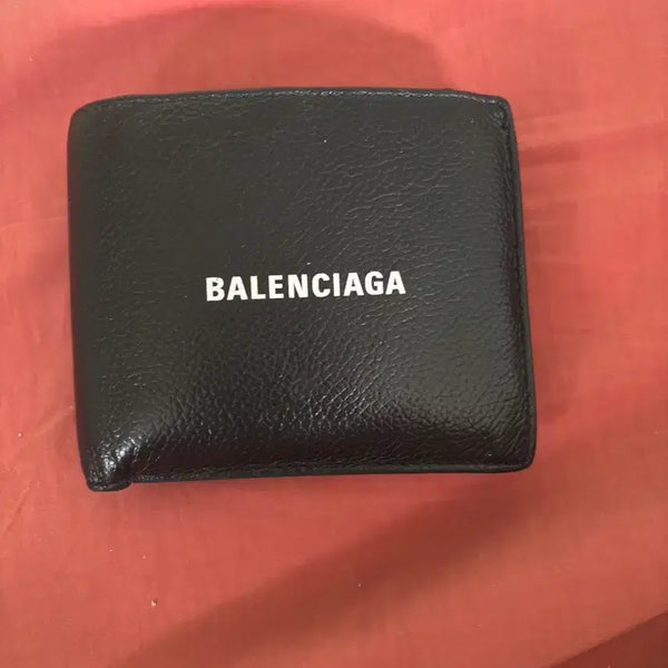 [BUNJANG] Balenciaga Logo Bifold Wallet Black / 발렌시아가 로고 지갑 블랙