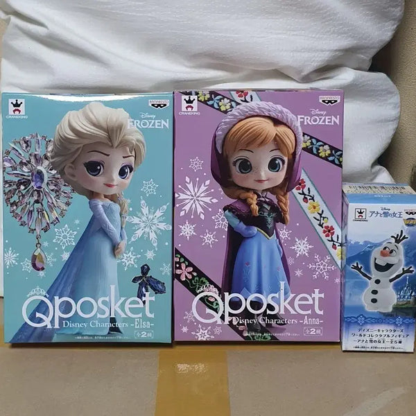 [BUNJANG] Q Posket Disney Frozen Elsa & Anna (2+1 Set) & Olaf Figure / [정품] 큐포스켓 디즈니 겨울왕국 (2+1종세트)