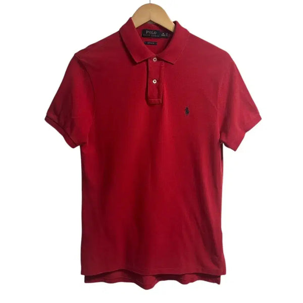 [BUNJANG] Polo Ralph Lauren Custom Fit Red Short Sleeve Polo Shirt M / 폴로 랄프로렌 커스텀핏 반팔 카라티셔츠 레드 M size