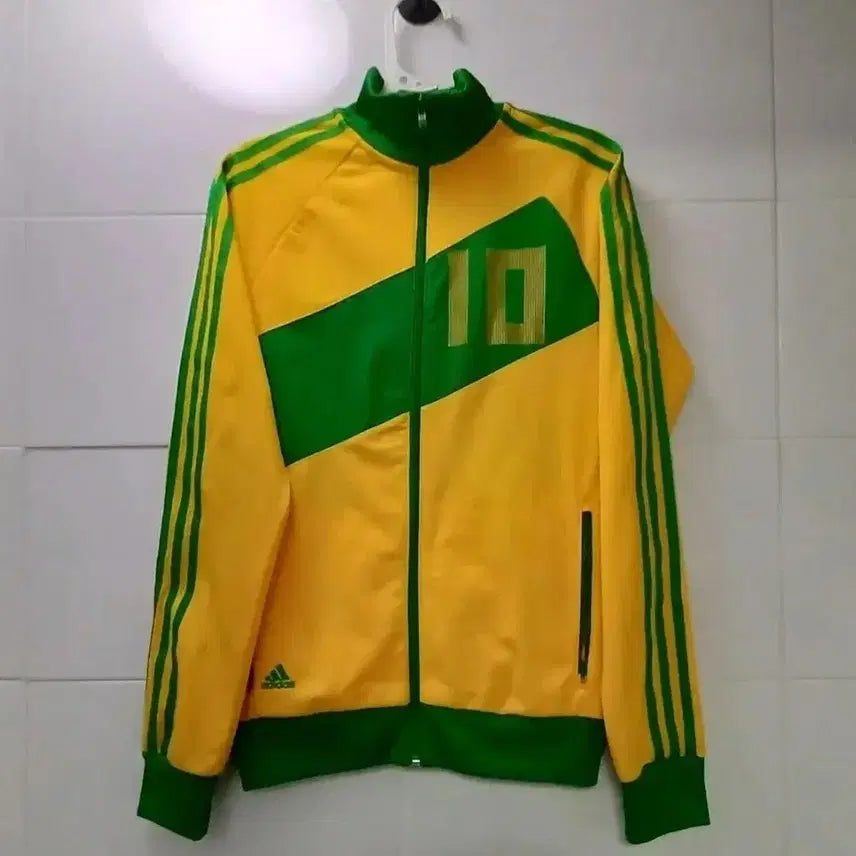 [BUNJANG] Adidas Rare Yellow & Green Track Top Jersey Zip-up S / 아디다스 대장급 희귀 노랑 노란 옐로우 초록 트랙탑져지집업 S 90