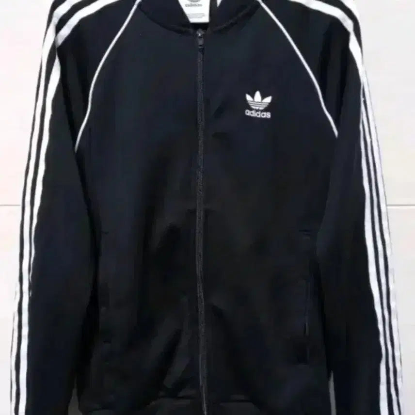 [BUNJANG] Adidas Track Top Jacket / 아디다스 대장급 검흰 블랙 검정 트랙탑 저지 져지집업 90