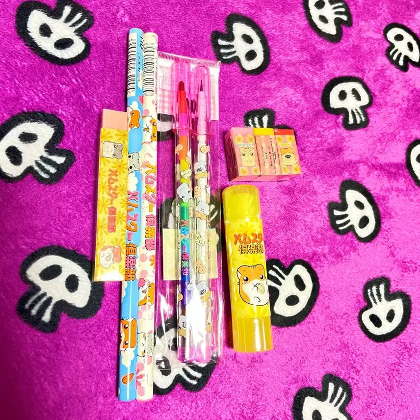 [BUNJANG] Classic Hamster Club Stationery Set - New / [새상품]고전 햄스터 클럽 필기구 세트