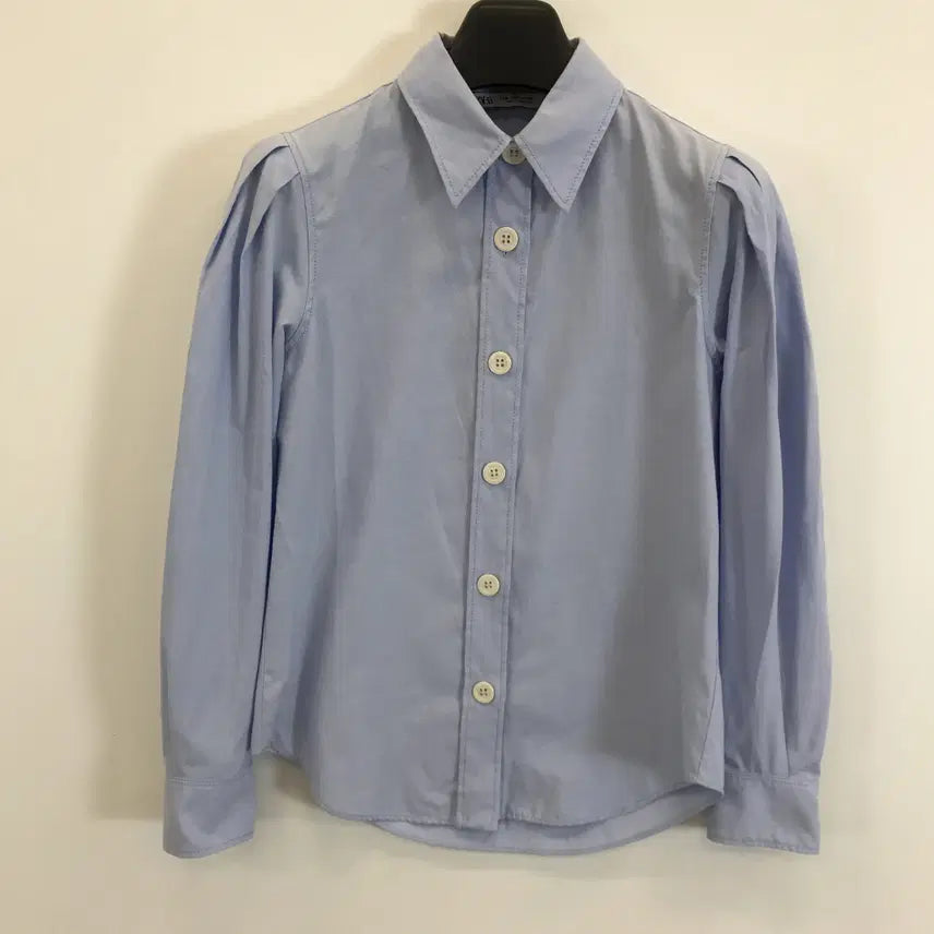 [BUNJANG] Zara Women's Puff Shoulder Shirt Blue Size S / 자라 퍼프숄더 셔츠 블루 [여성S]
