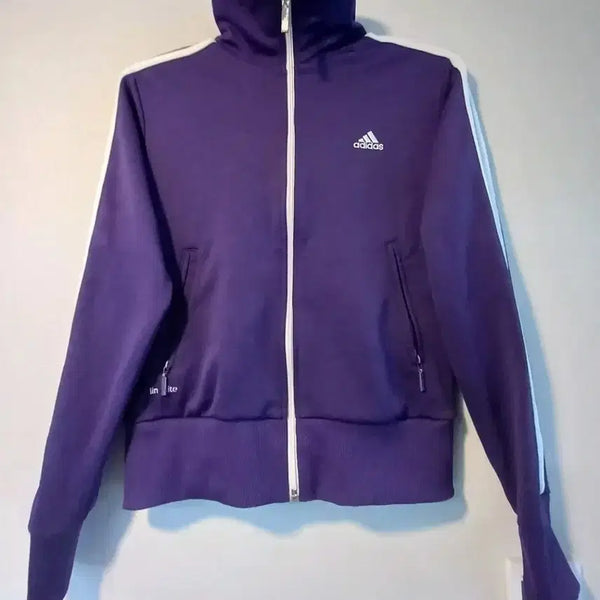 [BUNJANG] Adidas Bora Purple White Trap Top Jersey Zip-Up XS / 아디다스 보라 퍼플 보흰 트랩탑 저지 져지집업 85/XS