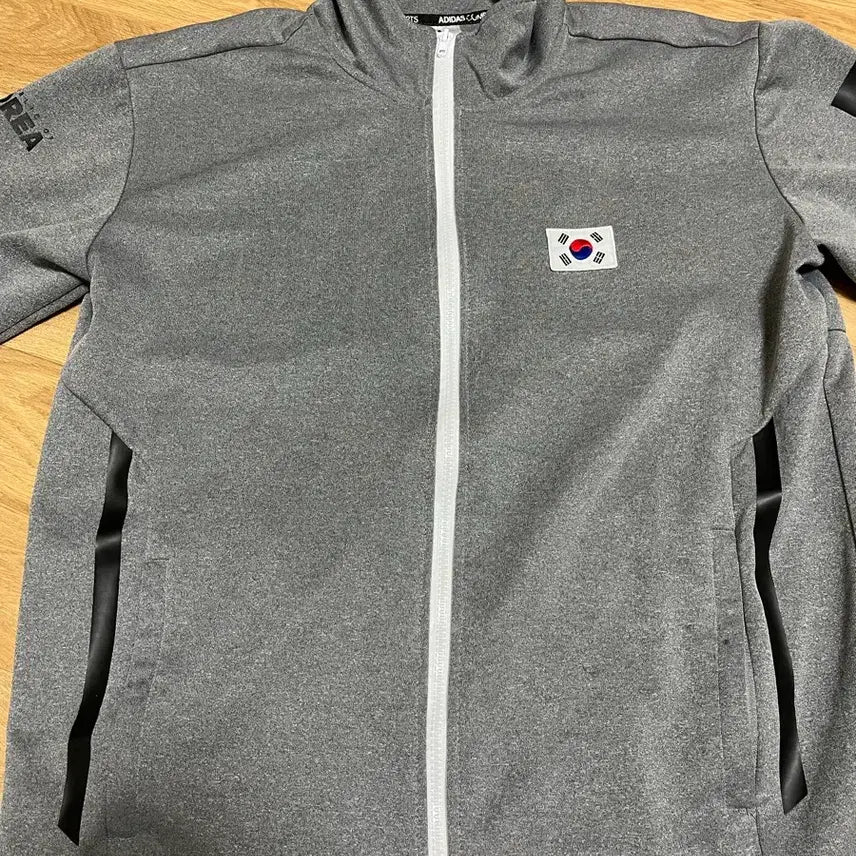 [BUNJANG] Adidas Korea Taekwondo Full Zip Hoodie Grey / 아디다스 회색코리아 태권도집업