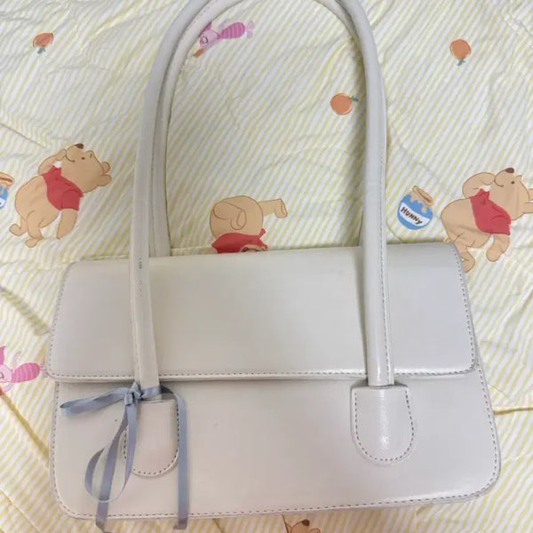 [BUNJANG] White Leather Shoulder Bag / 화이트 숄더백 가방 교환 판매