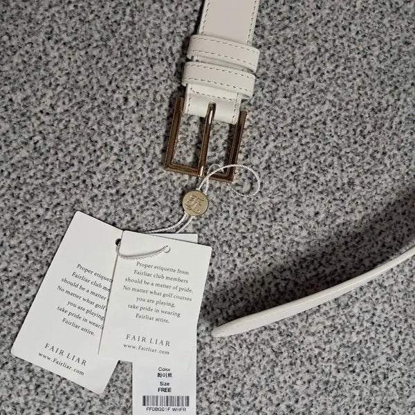 [BUNJANG] FALALYR Golf Women's Belt White FREE / 페어라이어 벨트 화이트 FREE
