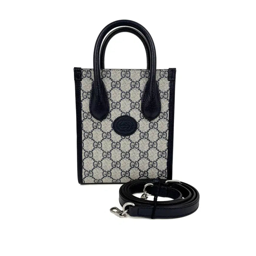 [BUNJANG] Gucci Interlocking G Mini Tote Bag Crossbody Bag 671623 / 구찌 인터로킹 G 미니 토트백 겸 크로스백 671623