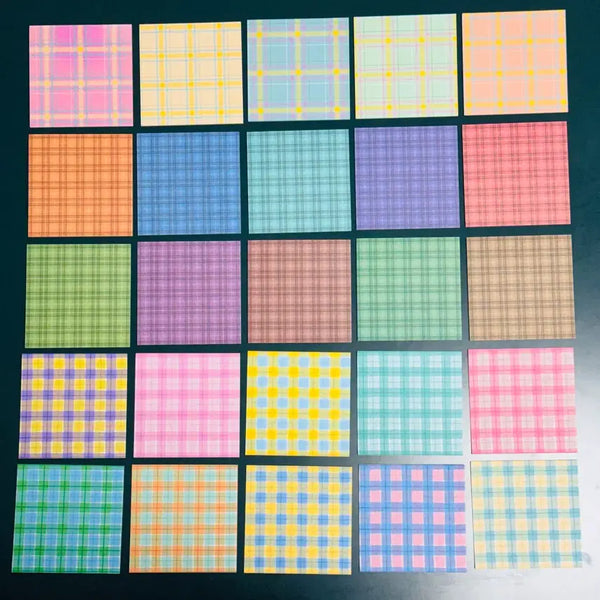 [BUNJANG] 31 Types Checkered Memo Pads Bundle Set / 체크 떡메모지 31종 일괄