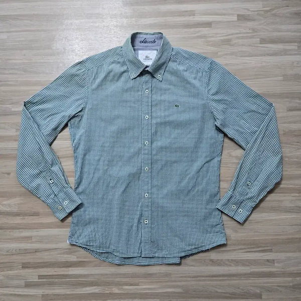 [BUNJANG] Lacoste Check Pattern Long-Sleeve Shirt Size 90 / 90) 라코스테 체크 남방 셔츠