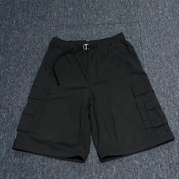 [BUNJANG] Musinsa Standard City Leisure Belted Multi Pocket Cargo Bermuda Shorts Black / [34] 무탠다드 시티 레저 벨티드 멀티 포켓 카고 버뮤다 팬츠 블랙