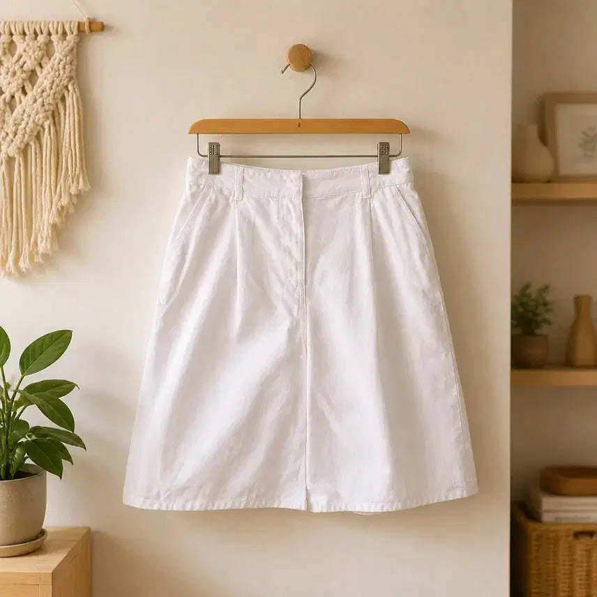 [BUNJANG] Time 2025 Cotton A-Line Half Pants / 한섬 타임 2025 코튼 A라인 하프 팬츠 64-94사이즈