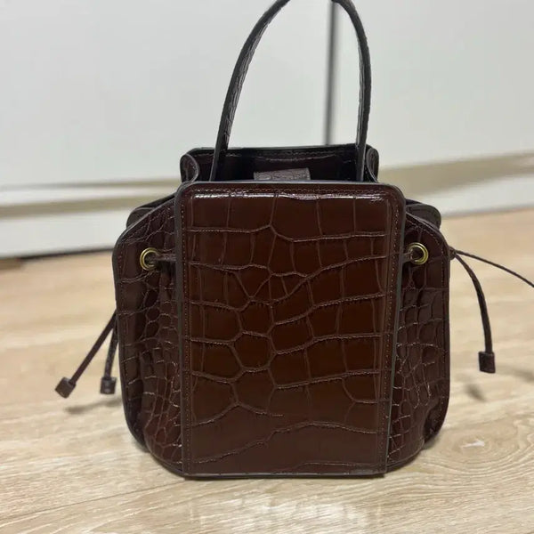 [BUNJANG] ZABA Crocodile Pattern Shoulder Bag with Card Wallet / (새상품)ZABA 크로커다일 패턴 숄더백 카드지값포함