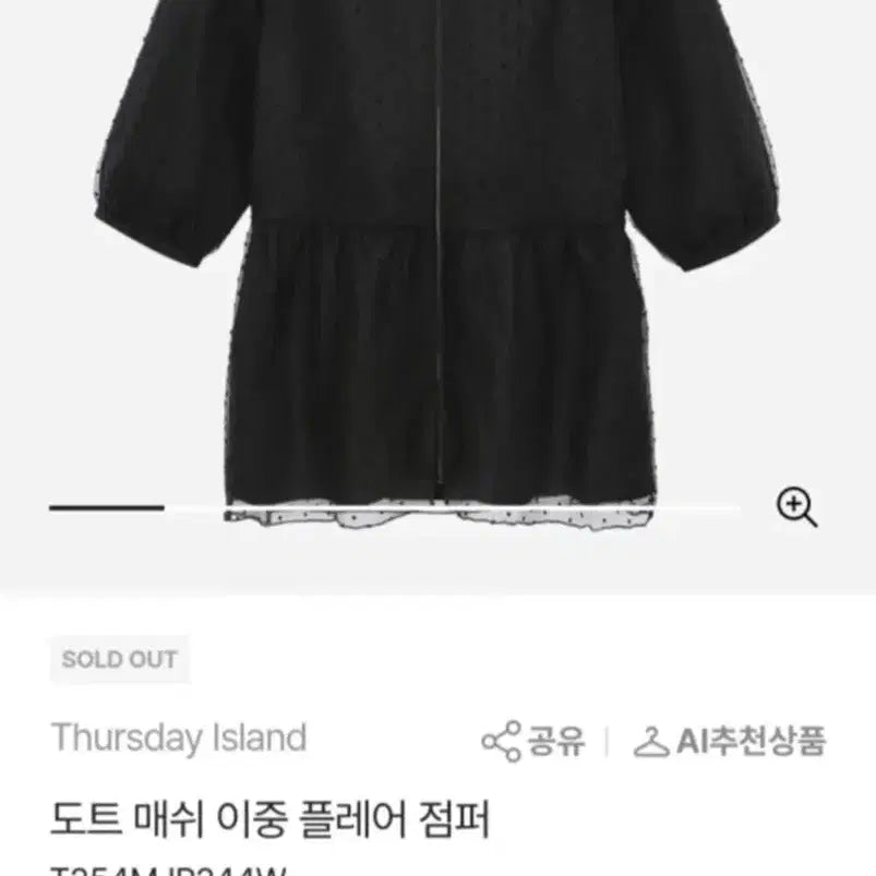 [BUNJANG] Thursday Island Dot Mesh Double Flare Jumper / Thursday Island 도트 매쉬 이중 플레어 점퍼