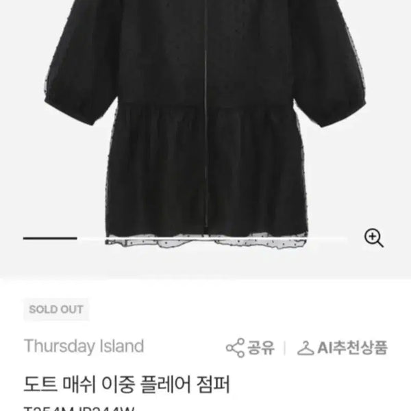 [BUNJANG] Thursday Island Dot Mesh Double Flare Jumper / Thursday Island 도트 매쉬 이중 플레어 점퍼