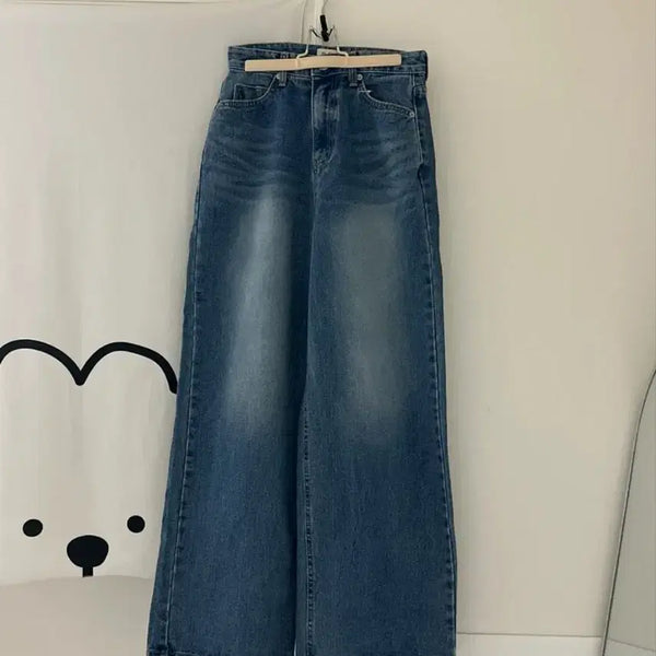 [BUNJANG] Wide Leg Denim Pants (Dark Wash) - Size S / 와이드 데님 진청 s