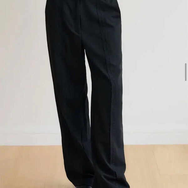[BUNJANG] CisA Smoke Cut-out Wide Slacks Black S / 시스에이 스모크 컷아웃 와이드 슬랙스 블랙 S
