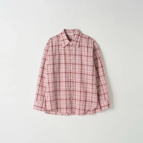 [BUNJANG] Noir Nine Cotton Check Shirt / 누아르나인 코튼 체크 셔츠