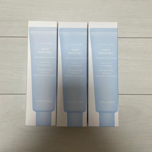 [BUNJANG] S'NATURE Aqua Oasis Hydrating Gel Cream Set (3 x 80ml) / 에스네이처 아쿠아 오아시스 수분 젤크림 80ml 3개 일괄 팝니다
